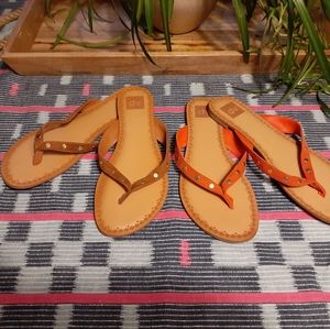 2 Pairs Dolce Vita Studded Thong Sandals - Sz 11